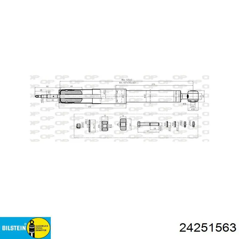 Стійка передня права Bilstein 24252041