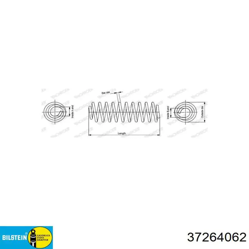 Пружина передня SP3577 Monroe