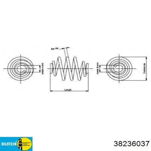 Пружина задня Opel 13276204 ціна, від 35.20 USD