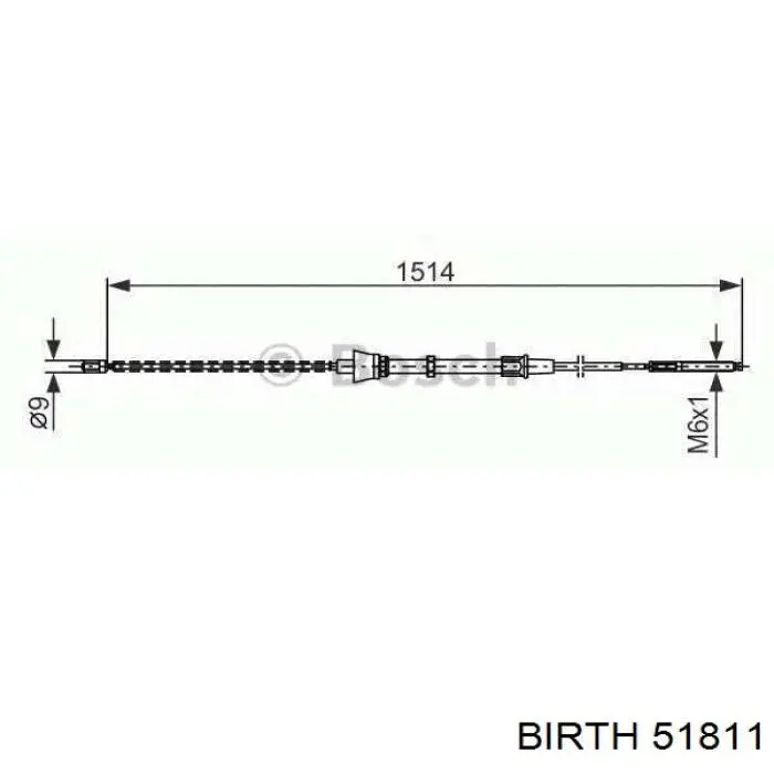 Опора стійки амортизатора переднього Birth 51811 ціна, від 17.00 USD