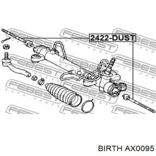 Тяга рульова поперечна Birth AX0095 ціна, від 8.96 USD