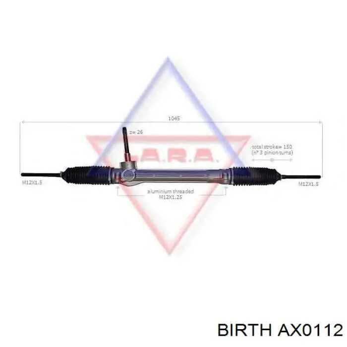 Тяга рульова поперечна Birth AX0112 ціна, від 8.60 USD