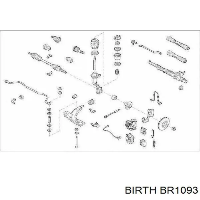 Купити BR1093 Birth Лівий важіль передній нижній підвіски