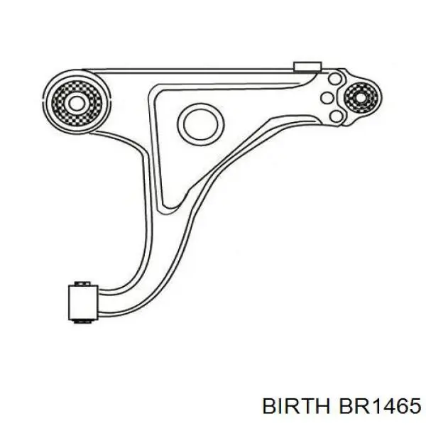 Важіль передньої підвіски нижній, лівий BR1465 Birth