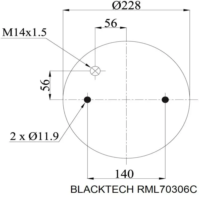 RML70306C Blacktech Ресора пневматичної підвіски