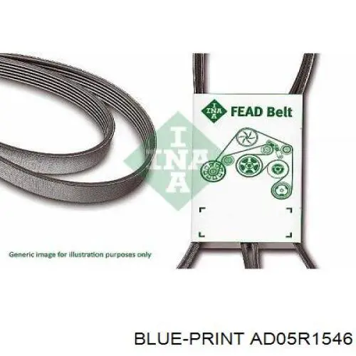 Ремінь генератора AD05R1546 Blue Print