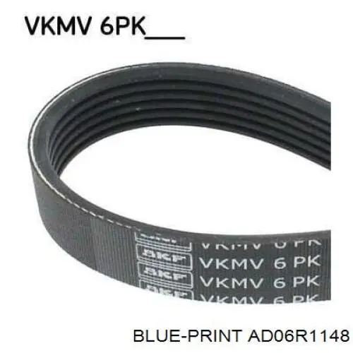 Ремінь генератора AD06R1148 Blue Print