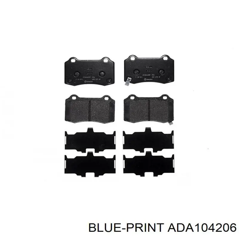 ADA104206 Blue Print колодки гальмові задні, дискові