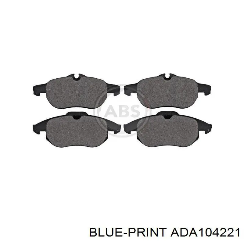 Купити ADA104221 Blue Print Колодки гальмівні передні, дискові