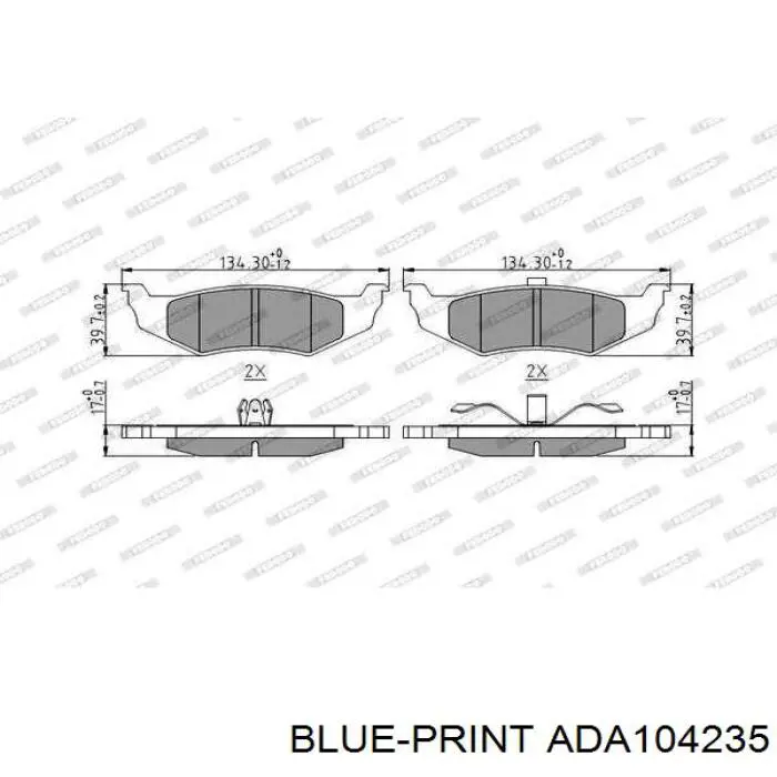 D544 Jurid/Bendix Колодки гальмівні задні, дискові
