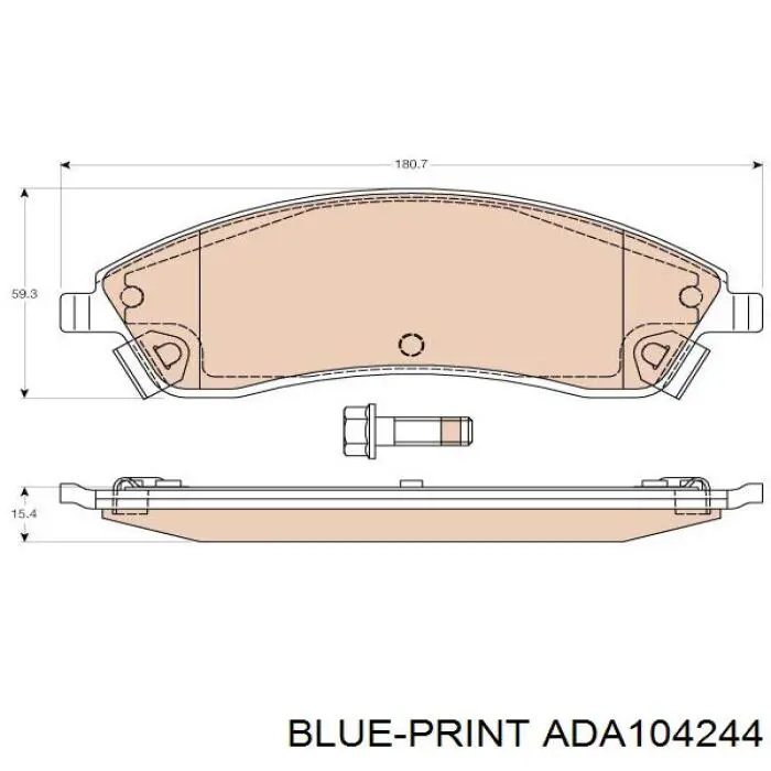 D1019 Jurid/Bendix колодки гальмівні передні, дискові