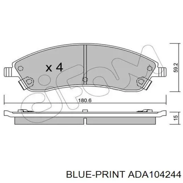 Передні тормозні колодки PN0669 Nibk