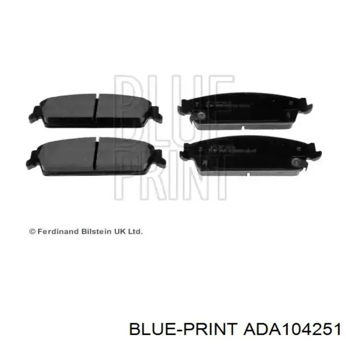 Купити ADA104251 Blue Print Задні колодки