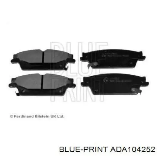 Задні гальмівні колодки Blue Print ADA104252 ціна, від 42.48 USD
