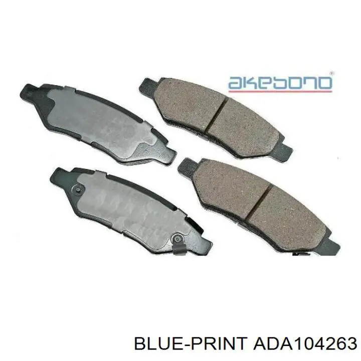 ADA104263 Blue Print колодки гальмові задні, дискові