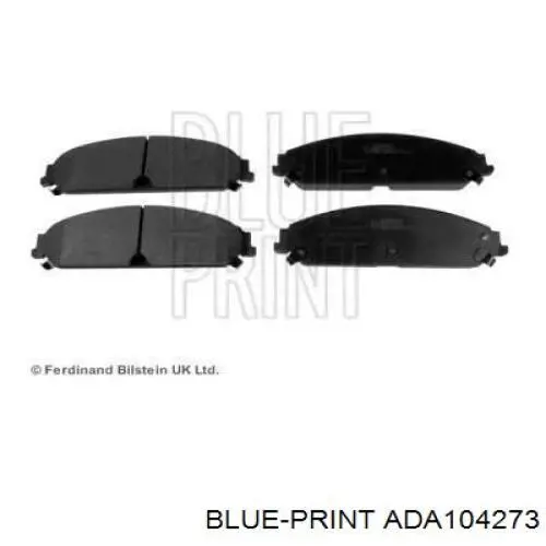 Колодки гальмівні передні, дискові ADA104273 Blue Print