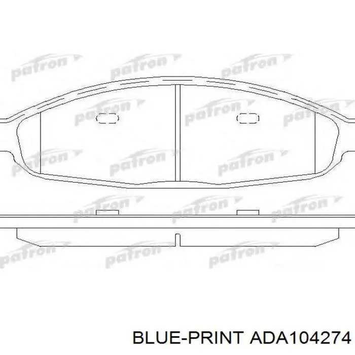 Гальмівні колодки Blue Print ADA104274 ціна, від 28.30 USD