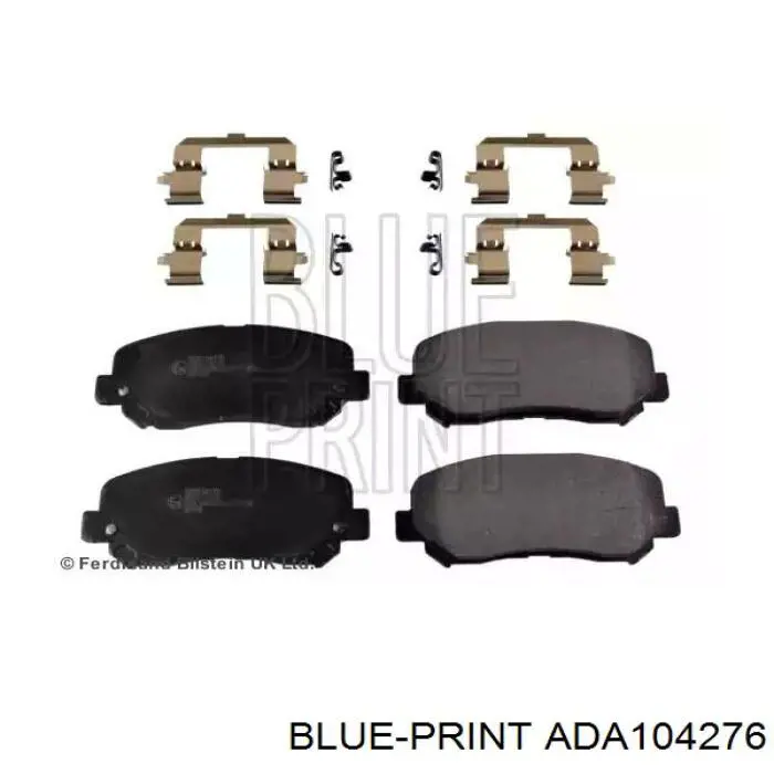 Купити ADA104276 Blue Print Колодки гальмівні передні, дискові