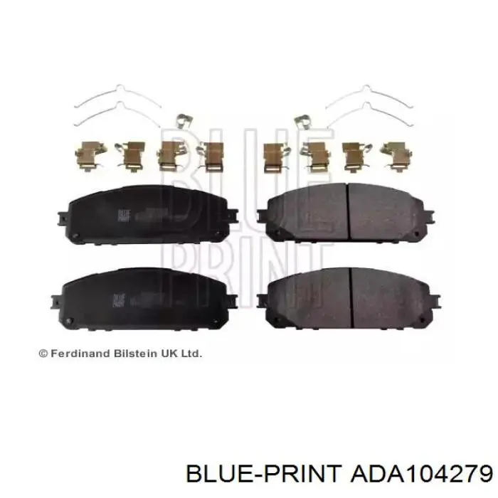 Купити ADA104279 Blue Print Колодки гальмівні передні, дискові