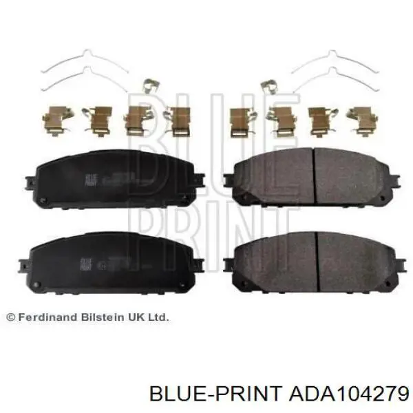 Колодки гальмівні передні, дискові ADA104279 Blue Print