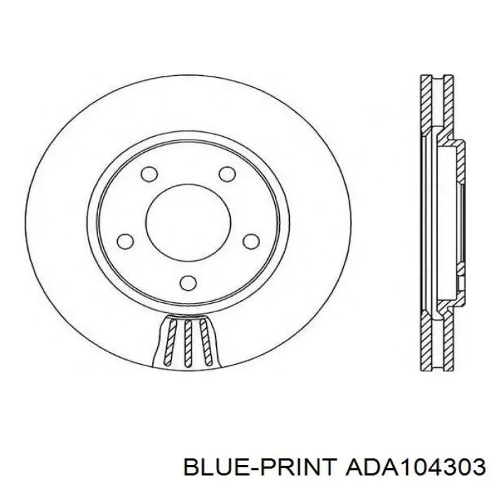 Диск переднього гальма Aplus 61743AP ціна, від 38.60 USD