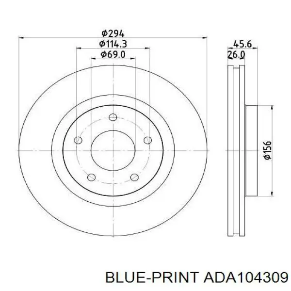 Диск гальмівний передній Power Stop AR8369