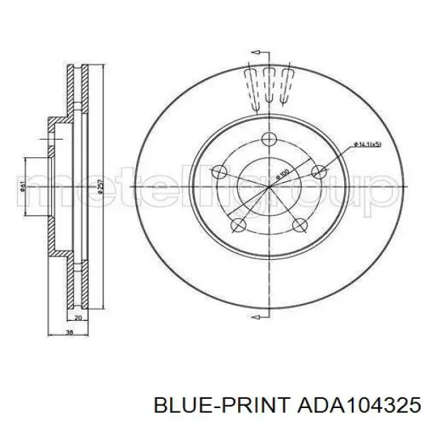 Диск переднього гальма Chrysler 4383968 ціна, від 23.75 USD
