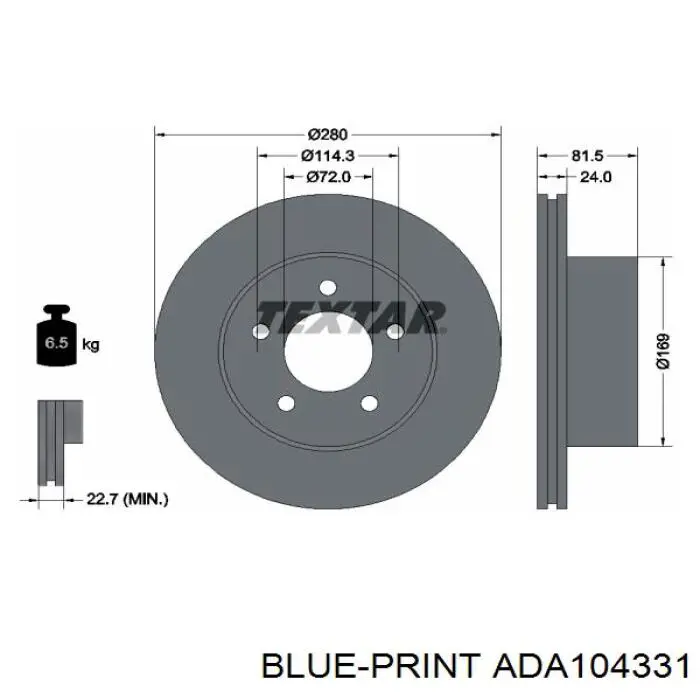 Диск переднього гальма Bosch 986479386 ціна, від 43.23 USD