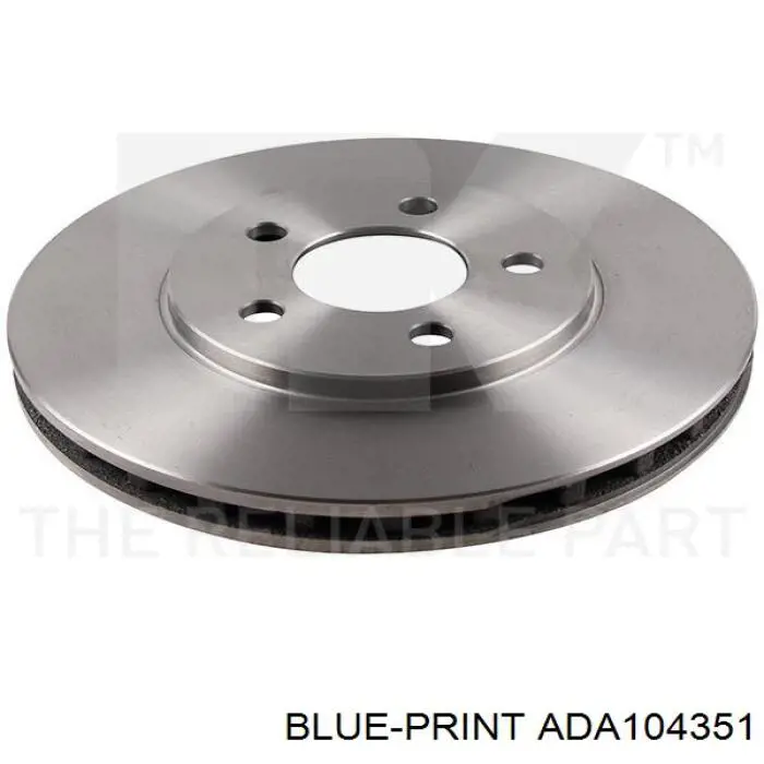 Диск гальмівний передній Blue Print ADA104351