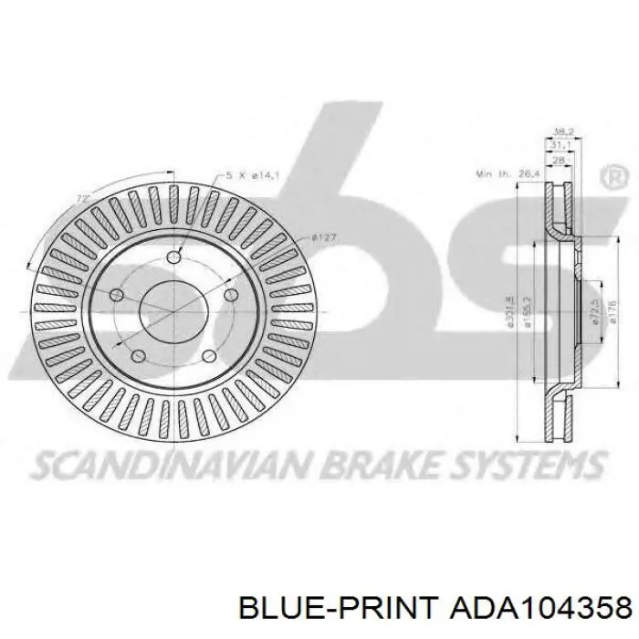 Диск переднього гальма Ashika 6009915C ціна, від 46.22 USD