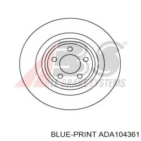 Гальмівні диски ADA104361 Blue Print