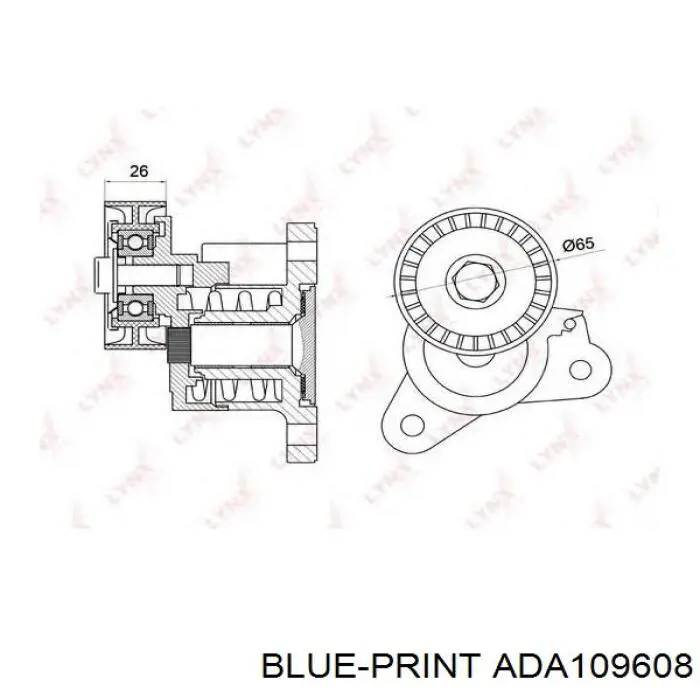 Купити ADA109608 Blue Print Натягувач приводного ременя