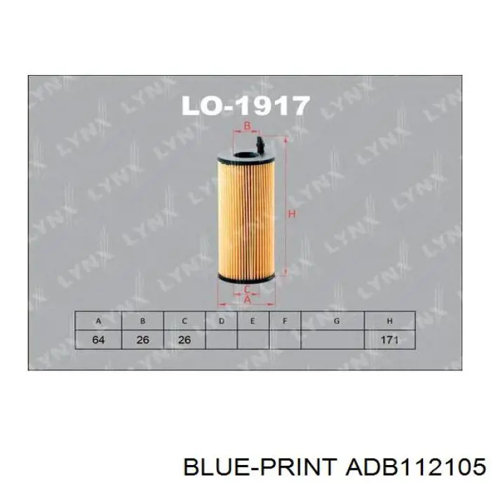 Фільтр масляний ADB112105 Blue Print