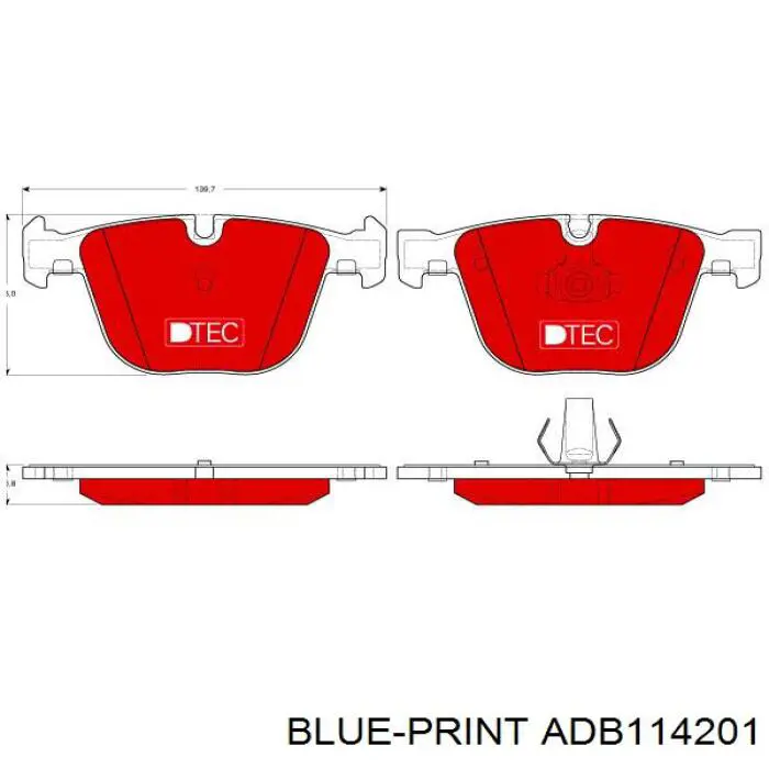 Задні гальмівні колодки Blue Print ADB114201 ціна, від 31.55 USD