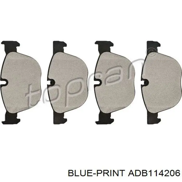Передні тормозні колодки ADB114206 Blue Print
