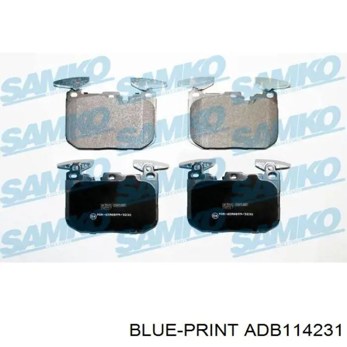 ADB114231 Blue Print колодки гальмівні передні, дискові