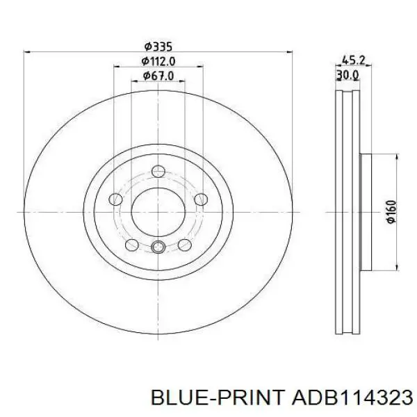 Диск переднього гальма TRW DF6845S ціна, від 115.59 USD