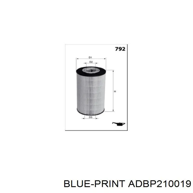 ADBP210019 Blue Print фільтр масляний