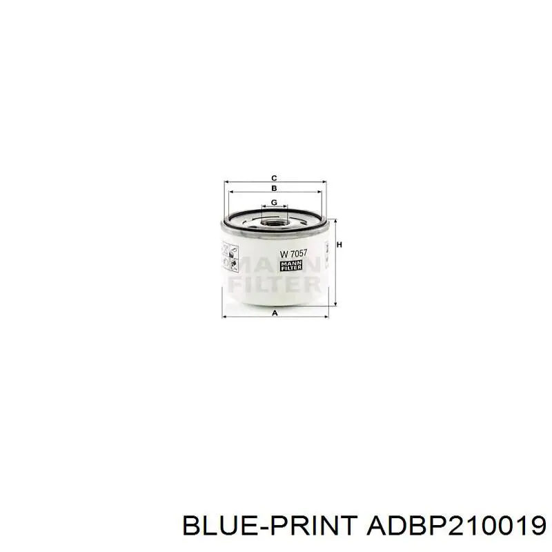 Масляний фільтр двигуна Blue Print ADBP210019 ціна, від 8.63 USD