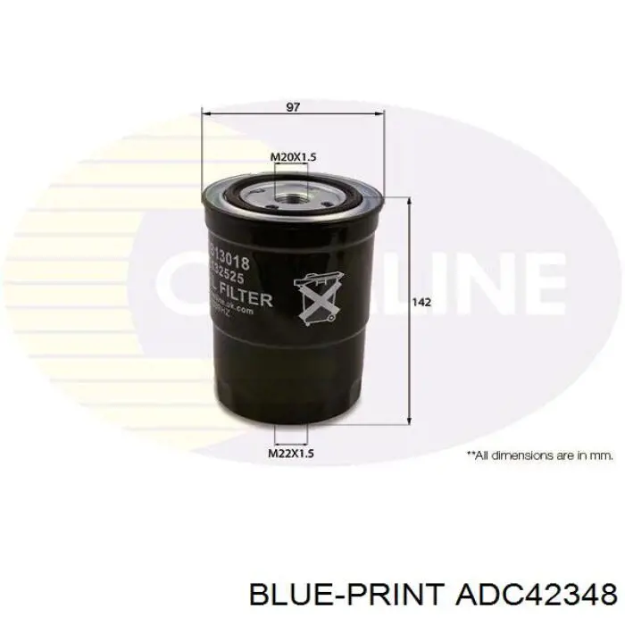Фільтр паливний Blue Print ADC42348