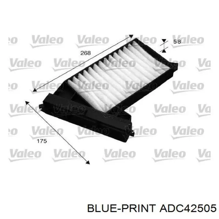 Купити ADC42505 Blue Print Фільтр салону вугільний
