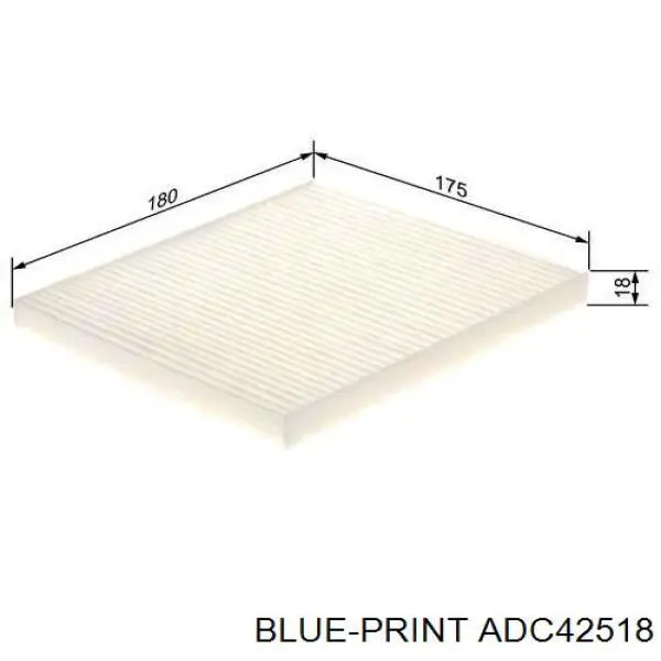 ADC42518 Blue Print фільтр салону