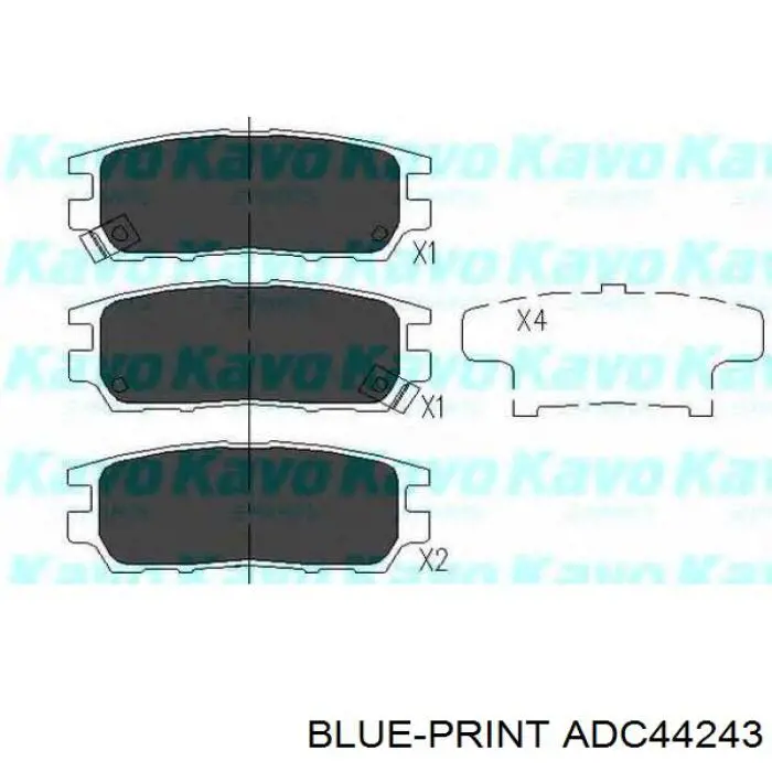 Купити ADC44243 Blue Print Задні колодки