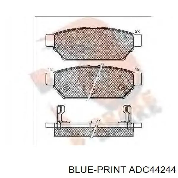 Купити ADC44244 Blue Print Задні колодки