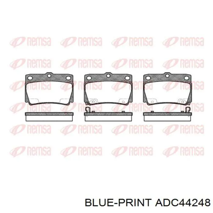 Задні гальмівні колодки Blue Print ADC44248 ціна, від 16.11 USD