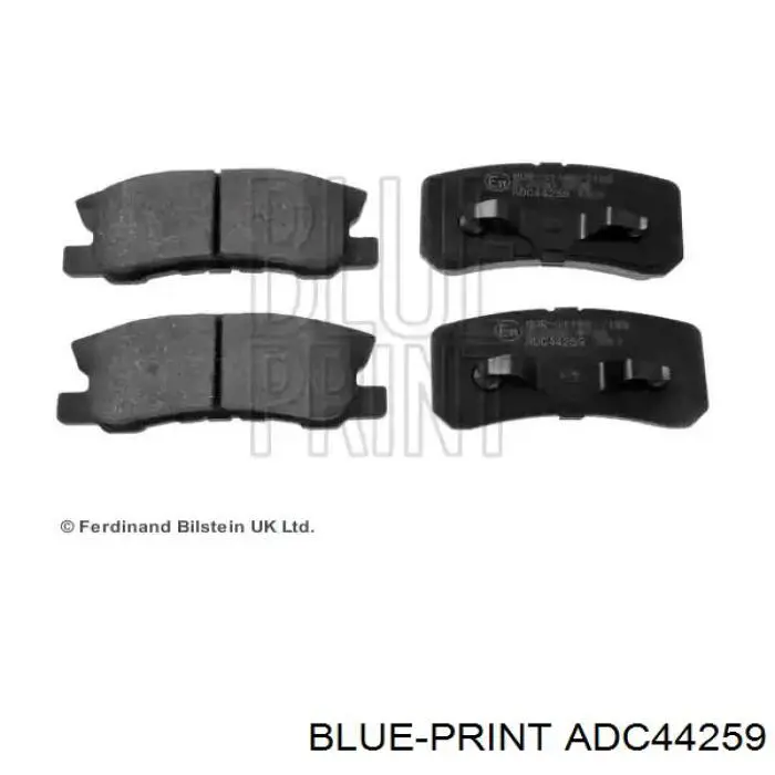 Колодки гальмові задні, дискові ADC44259 Blue Print