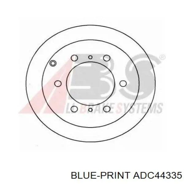 Диск гальмівний задній Blue Print ADC44335