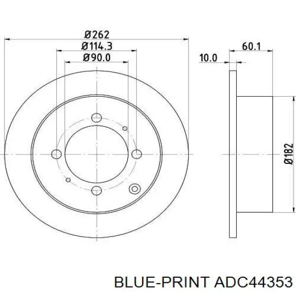 Гальмівні диски ADC44353 Blue Print