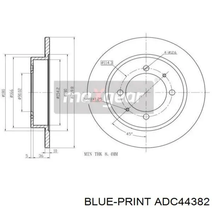ADC44382 Blue Print Дискові гальма