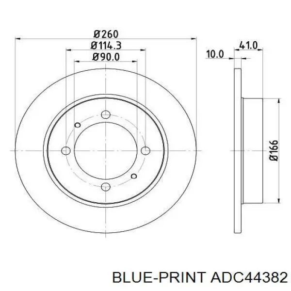 Гальмівні диски ADC44382 Blue Print